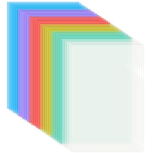 Image of Clear Plastic Wallets Folders A4 30 Pcs Plastic Sleeves for A4 Paper Cut Flush Folder Files Covers Wallet Pockets for Paperwork Documents