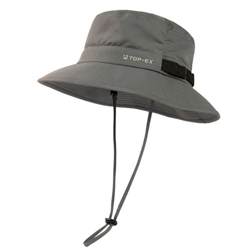 Image of TOP-EX Cooling Bucket Hats Men Womens UPF 50 Sun Hat UV Protection Wide Brim for Golf & Walking, Summer Outdoor Hats, Fishing Safari Hat Grey M/L