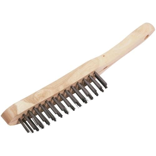 Image of Draper 4 Row Wire Scratch Brush | 290mm Rust Removal Tool| Wooden Handle |Paint Removal | Cleaning Hand Tools |31570