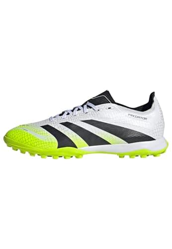 Image of adidas Unisex Predator League Turf Football Boots, Cloud White/Core Black/Lucid Lemon, 11 UK