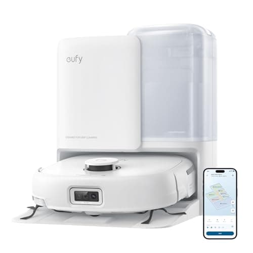 Image of eufy E25 Omni Robot Vacuum Cleaner with Mop, HydroJet System, 20,000 Pa Turbo Powerful Suction, Zero Tangling, Corner-to-Edge Deep Cleaning and Mop Lifting, with Auto All-In-One Station