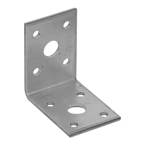 Image of 50mm x 50mm x 35mm x 2.5mm Galvanised Angle Brackets for Wood Timber Steel - Zinc Plated Steel KL1 (Pack of 1) L09ABC