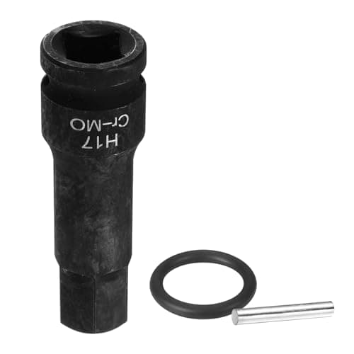 Image of sourcing map 1/2" Drive Impact Hex Bit Socket 17mm Metric CR-MO Steel 6-Point Sockets with Cotter Pin for Power Drill Drivers Adapter
