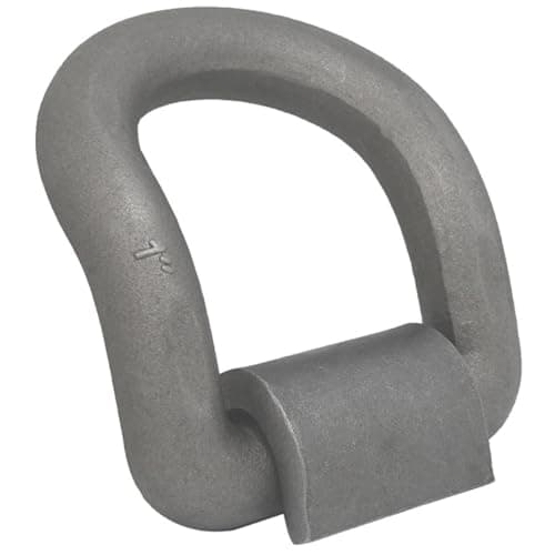 Image of NULYLU Truck Bed Heavy Duty Weld on D Rings Metal Tie Down Hooks for Trailer Cargo Securing