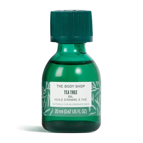 Image of The Body Shop Tea Tree Oil for Skin (1x 20ml), Purifying Facial Oil for Oily, Blemish-Prone Skin, Targets Blemishes, With Community Fair Trade Tea Tree Oil from Kenya, Refreshing Feel, Vegan Skincare