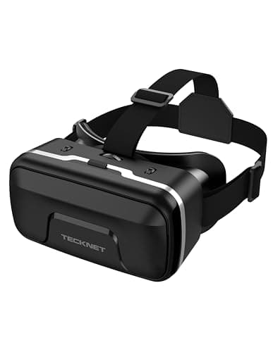 Image of TECKNET VR Headset for Phone, Virtual Reality Headsets with HD 110°FOV Anti-Blue Light Lenses & Adjustable Gears, 3D VR Headset for Kids Compatible iPhone Samsung Android 4.7-7.2" （Black）
