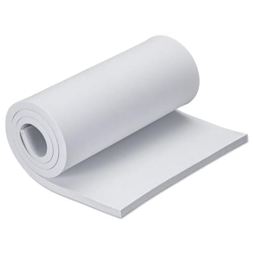 Image of White 15mm EVA Foam Sheets, MEARCOOH 39''x13.9'' Premium Cosplay Foam Sheets for Crafts, 1PCS High Density 86kg/m3 for Cosplay Costume, Crafts, DIY Projects (White 15mm)