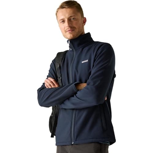 Image of Regatta Men's Cera Softshell Outdoor Summer Jacket, Water Repellent, Wind Resistant & Stretchable - Perfect for Walking, Hiking & Camping