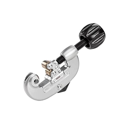 Image of RIDGID 32915 Model 10 Screw Feed Tubing Cutter with Heavy-Duty Wheel 3-25 mm Capacity, Silver/Black, Small