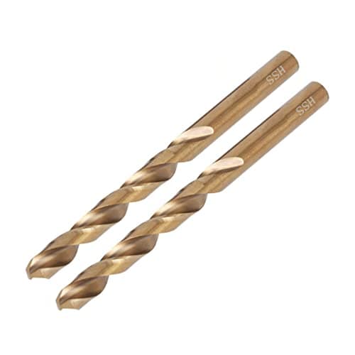 Image of TA-VIGOR 2Pcs 6mm Straight Shank Twist Drill Bit, High Speed Steel M35 Cobalt Twist Drill Bit with 6mm Shank for Drilling Tool Stainless Steel Metal Plastic Wood