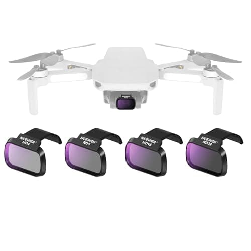 Image of NEEWER ND Filter Set Compatible with DJI Mini 4K/2 SE/SE/2/Mavic Mini (4 Pack) ND4 + ND8 + ND16 + ND32 Snap On Multicoated HD Optical Glass Neutral Density Drone Camera Lens Filter Accessories, FL-B39