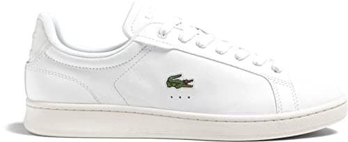 Image of Lacoste - Mens Carnaby Pro Leather Premium Sneakers, Color White/Off White, Size: 9 UK