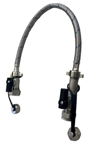 Image of PlumbEZ WRAS Approved Central Heating Boiler Filling Loop 15mm Combi Boiler Water Refill Pipe - Part L Compliant Boiler Parts for Efficient Heating Systems