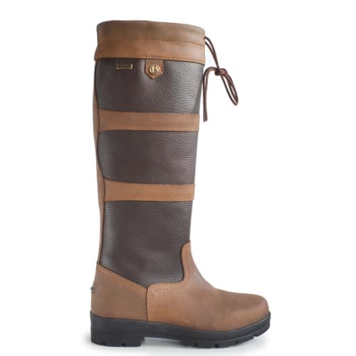 Image of Brogini Pembroke Classic Combo Country Boots in Tan and Chocolate (Tan and Chocolate, UK Footwear Size System, Adult, Women, Numeric, Medium, 5)