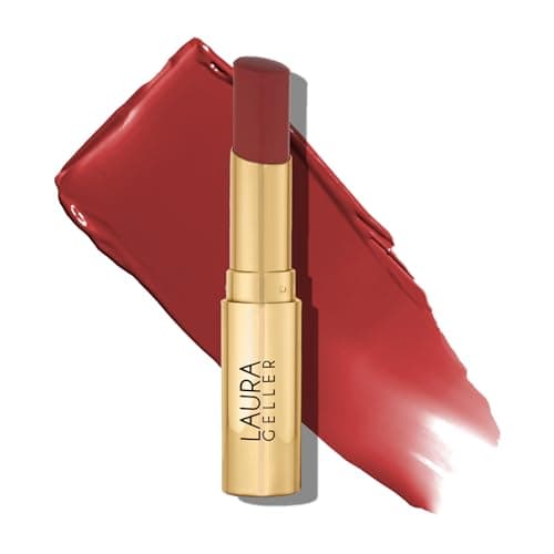 Image of LAURA GELLER NEW YORK Jelly Balm Moisturising Tinted Lip Balm (Brick House) With Hydrating Vitamin E, Semi-Shine Finish With Juicy Lip-Stick Colour, Coloured Lip Balm For Smooth & Glossier Lips
