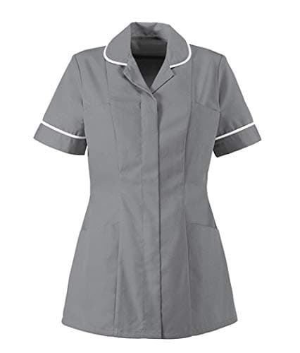 Image of Smart Uniform Healthcare Tunic (20, H. Grey/White)