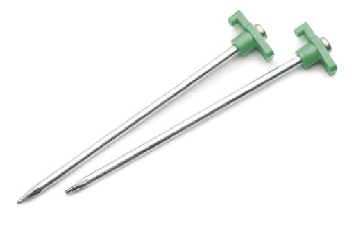 Image of Gelert Steel Groundhog Tent Peg (Pack Of 4) - Silver, 22.5 cm