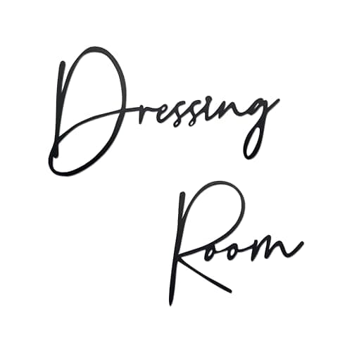 Image of Urbraneco Black Dressing Room Sign - Modern Vintage Wall Decor for Girls, Y2K-Inspired Bedroom & Boudoir Accent
