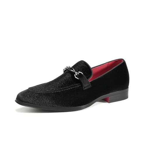 Image of Bruno Marc Men's Dress Tuxedo Shoe Slip-on Classic Luxury Loafers,Size 9,Black,SBLS26008M