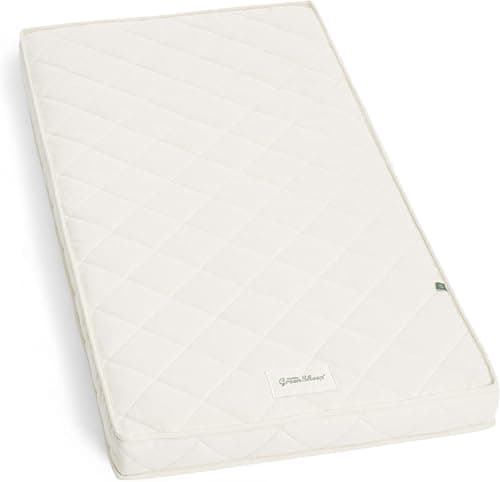 Image of The Little Green Sheep Natural Sprung Cot Mattress, Breathable, Anti-Dust Mite, Hypoallergenic Cot Mattress for Babies and Toddlers, 60x120cm