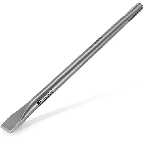 Image of S&R Flat Chisel SDS Max 400 x 25 mm – Round Shaft – Heavy-Duty Demolition Chisel for Concrete, Masonry, Stone – Made in Germany