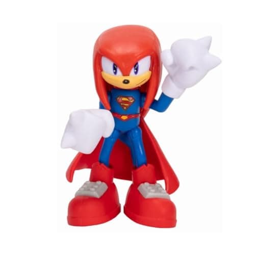 Image of DC x Sonic Knuckles as Superman 2.5" / 6.35cm Action Figure, Officially Licensed by Jakks Pacific, Highly Articulated and Detailed Design, Collector's Packaging
