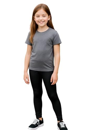 Image of PopCouture Girls Premium Dance & Gymnastics Sports Activewear Leggings Black 5-6 Years