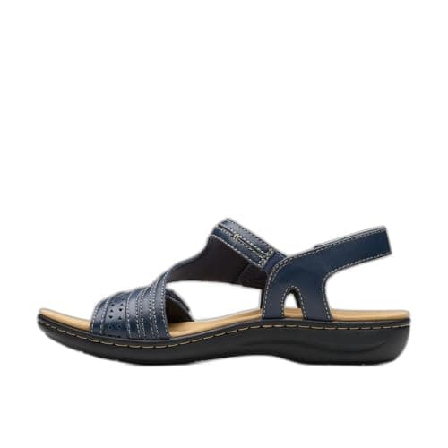 Image of Clarks Women's Casual Sandal, Navy Leather, 4 UK