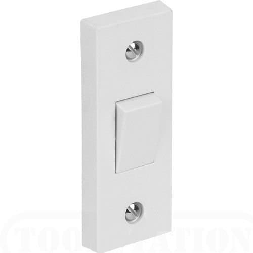 Image of Selectric Square 1 Gang 2 Way Architrave Switch White - Solid-State, Lever, Manual, White
