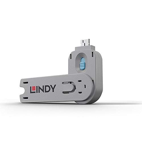 Image of Lindy USB Type A Port Blocker Key, Blue