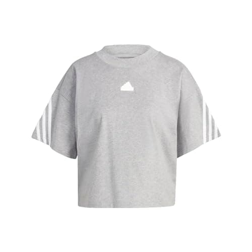 Image of adidas Women's Future Icon Three Stripes T-Shirt, Medium Grey Heather (2023), XS