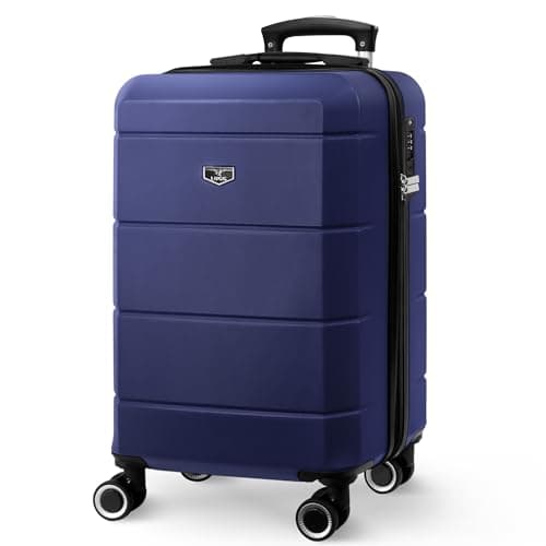 Image of LUGG 20 Inch Jetset Lightweight Travel Cabin Bag Carry On Approved Suitcase ABS Shell Protection Water Resistant & Safe Locking System Easyjet overheadLuggage 55x35x23cm