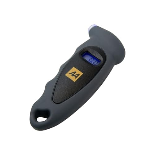 Image of AA Digital Tyre Pressure Gauge AA1634 - Easy to Use on Cars Motorbikes Vans Bicycles - Backlit LCD Screen - 0-100 PSI/0--6.85 Bar