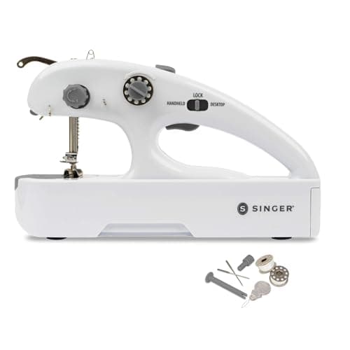 Image of Singer 01774 Stitch Quick + (Two Thread) Hand Held Mending Machine, Plastic, White