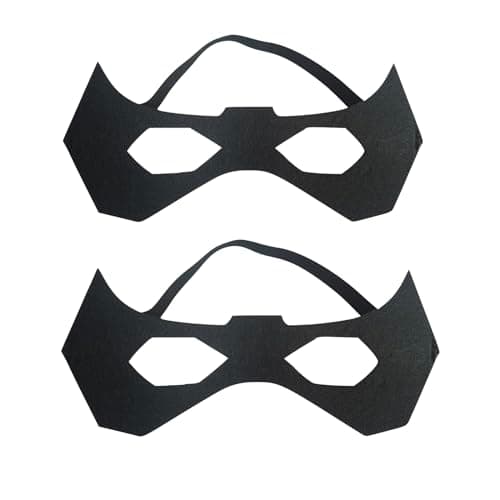 Image of SOUTHSKY Black Eye Masks Superhero 2pcs Half Face Eyemask for Halloween,Festival,Carnival,Batman Fancy Dress up,Party