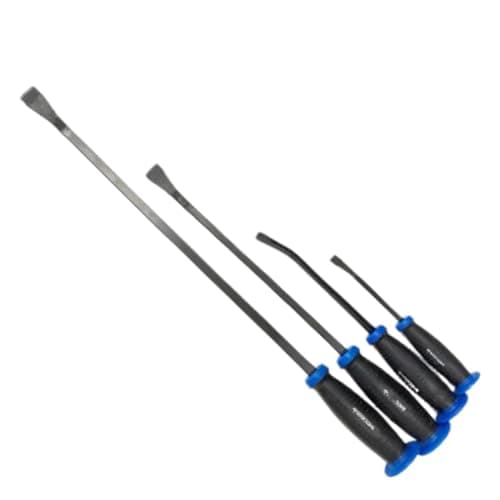 Image of Dunnet Tools Wrecking Bar Forged Carbon Steel Swan Neck Crowbar Heavy Duty Rust Resistant Pry Tool Nail Pullers 600mm Crow Bar for Floorboards Pallet (4pc Pry Bar)