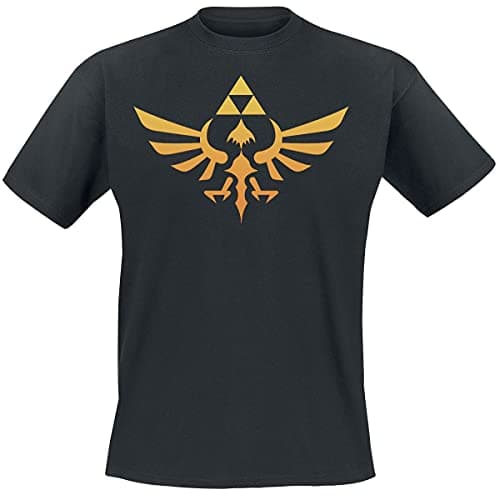 Image of The Legend of Zelda Hyrule Logo Black Unisex Short Sleeve T Shirt