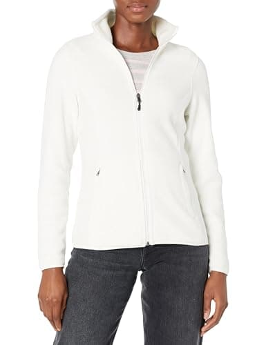 Image of Amazon Essentials Women's Classic-fit Long-Sleeved Full Zip Polar Soft Fleece Jacket (Available in Plus Size), Ivory, L