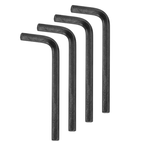 Image of sourcing map 4pcs Hex Key Wrench 3/16" 45# Steel L-Shape Hexagon SAE Wrenches Repairing Tool for Home DIY Bike Motorcycle Repair, Black