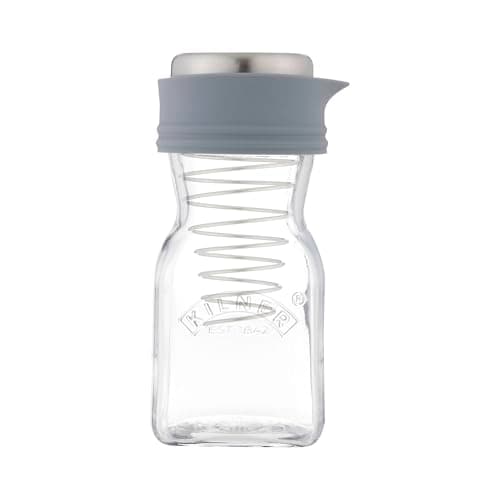 Image of Kilner Salad Dressing Maker Set 0.5L Bottle Create Serve Store Homemade Dressings Vinaigrettes & Sauces | Dishwasher Safe | Includes Recipe Booklet & One-Piece Lid for Fridge Storage