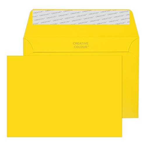 Image of Blake Creative Colour C6 114 x 162 mm 120 gsm Peel and Seal Wallet Envelopes (15103) Banana Yellow - Pack of 25