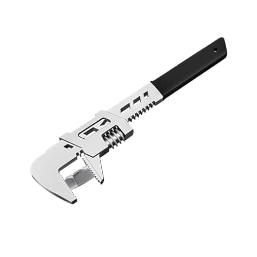 Image of Plumbing Wrench – Wide Jaw Adjustable Spanner for 100mm Openings | Spanners with Soft Grip Handle, High Carbon Steel Build | Muulti-Tool for Pipes, Valves, Screws, Home Maintenance Tasks
