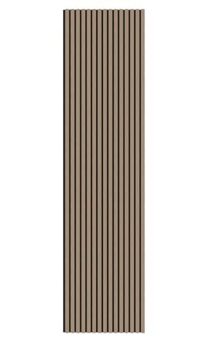Image of Tuda Grass Direct Luxury Acoustic Wall Slatted 3D Wood Veneer Panels Series 1-240cm x 60cm - Walnut