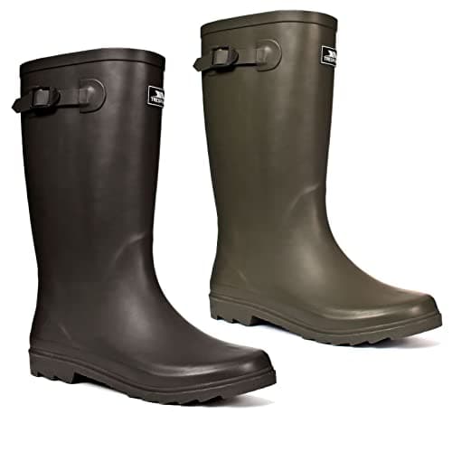 Image of Trespass Mens Waterproof Wellies Rubber Wellington Boots Recon X