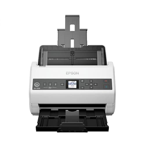 Image of Epson DS-730N Network Color Document Scanner, 100-page Auto Document Feeder (ADF), Duplex Scanning