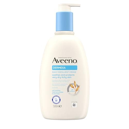 Image of Aveeno Dermexa Daily Emollient Cream (1x 500ml), Emollient Cream Enriched with Triple Oat Complex and Ceramides for Sensitive Skin, Soothing Relief from Itchy, Dry Skin Prone to Eczema
