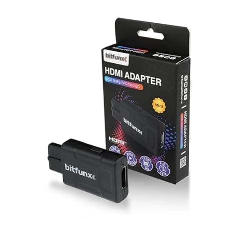 Image of N64 HDMI Adapter - Supports 16:9/4:3 Switch, Mini 720P/1080P HD Converter with Auto S-Video & Composite, Plug & Play Video Game Adapter with No Lag, HD Converter for N64/SNES/SFC/NGC Console