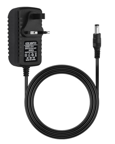 Image of 12V 1A Power Supply Adapter UK AC/DC Adapter 100-240V 50/60Hz to DC 12V 12W Converter Adapter Charger for Kids Ride on Car LED Strip Lights Router Surveillance Camerasand 5.5x2.5mm & 5.5x2.1mm DC Plug