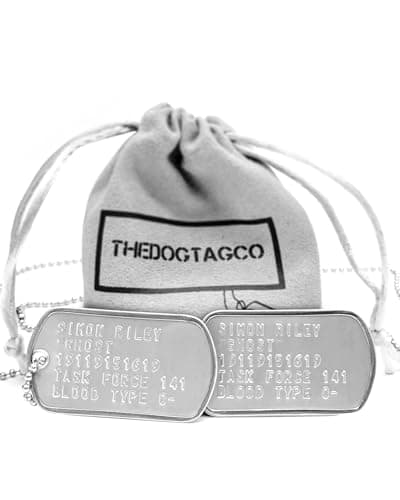 Image of Simon 'Ghost' Riley US Military Dog Tags - Detailed Replica Collector Inspired Prop