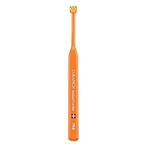 Image of Curaprox implant Toothbrush – for implants, Braces and Tight Spots | Ultra-Compact Bendable Head for Precision Cleaning | Random Color | Single Pack | Made in Switzerland